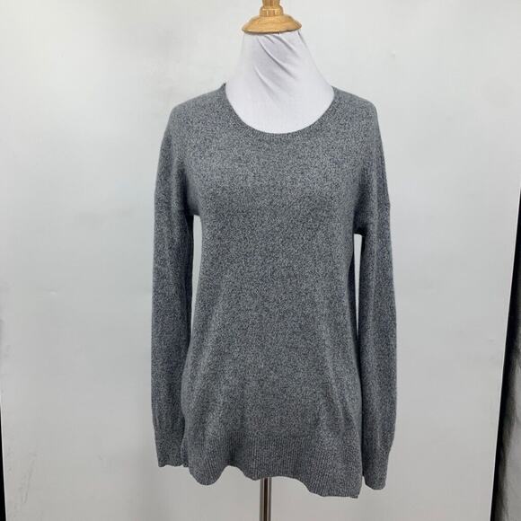 Aqua Sweater Womens S Small Gray Cashmere High Low Pullover Long Sleeve Tunic - Picture 2 of 8